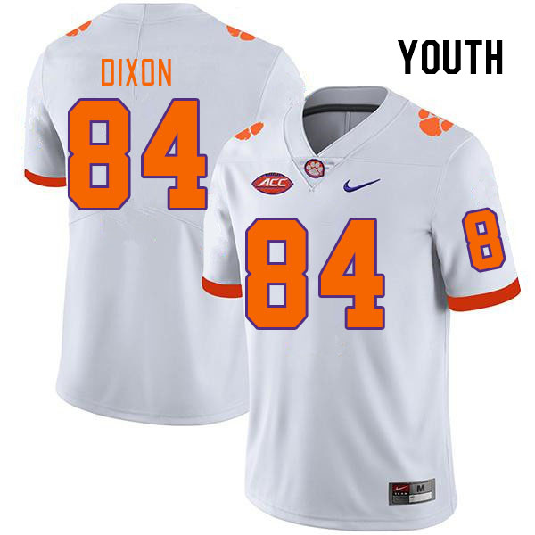 Youth #84 Markus Dixon Clemson Tigers College Football Jerseys Stitched Sale-White